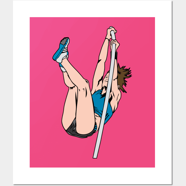 Pole Vaulting Woman - Pole Vault Shirt Wall Art by Nowhereman78